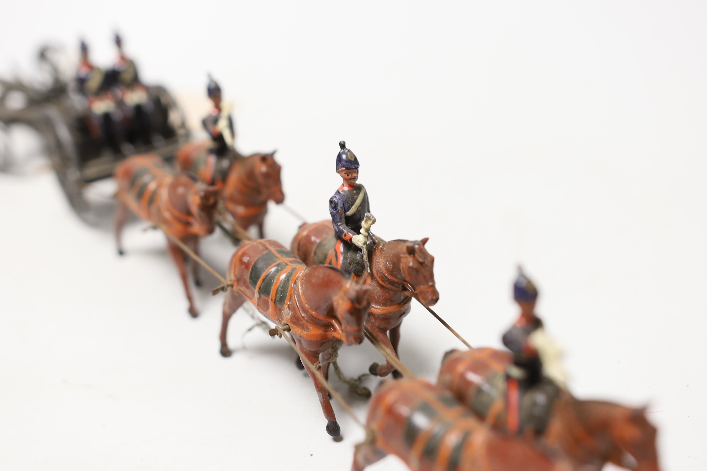 Britains set 144, Royal Field Artillery at the walk, in box, pre-war